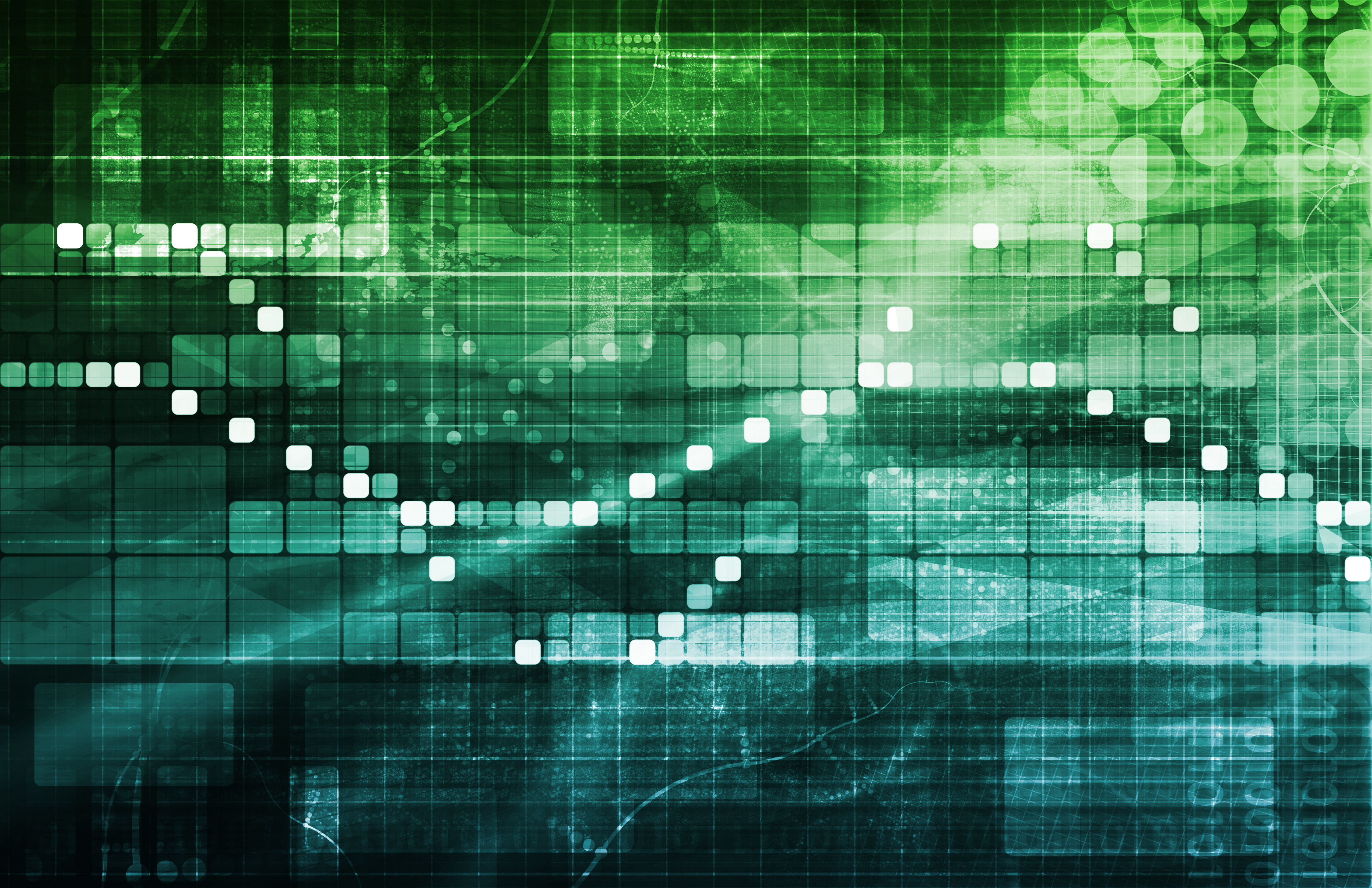 Pixelated gradient of green