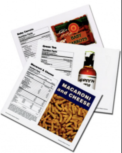 Image of three food label cards