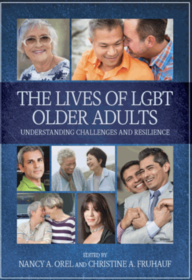 Book cover with photos of older adults