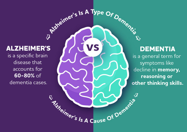 Alzheimer's v Dementia infographic